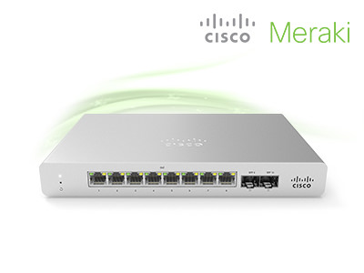 8 × 10/100/1000BASE-T Ethernet (RJ45) with auto-MDIX crossover
2 × SFP 1 Gigabit Ethernet interfaces for uplink